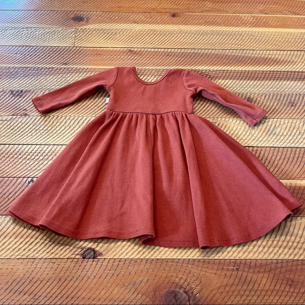 Childhoods Long Sleeve Swing Dress Cinnamon Size 12-18 months